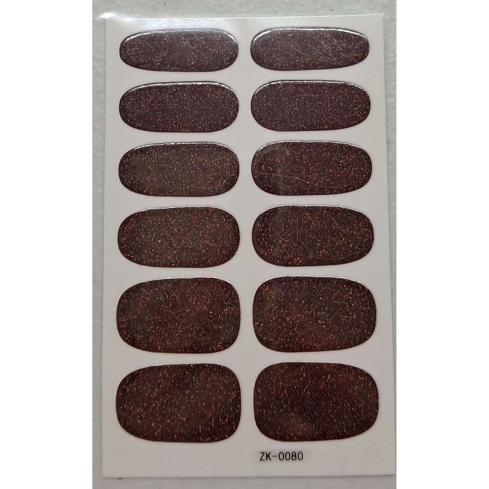Glitter‎ Burgundy Nail Polish Wraps Maroon Shimmer BUNDLE 3 FOR 15